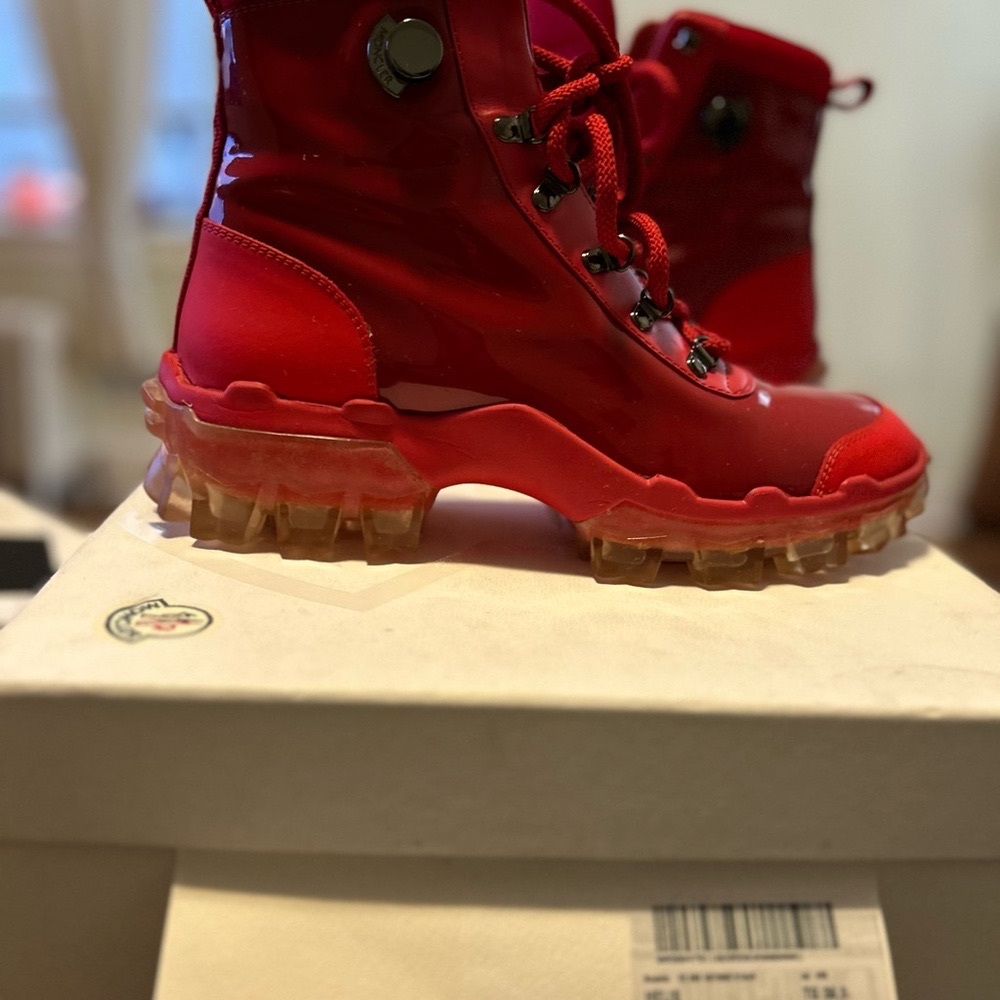 Moncler red boots
